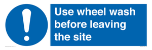 Use wheel wash before leaving the site